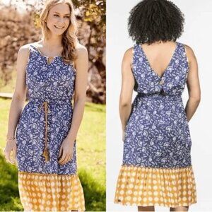 Matilda Jane | Blue Ridge Farmhouse Sleeveless Floral Dress | Size Extra Small